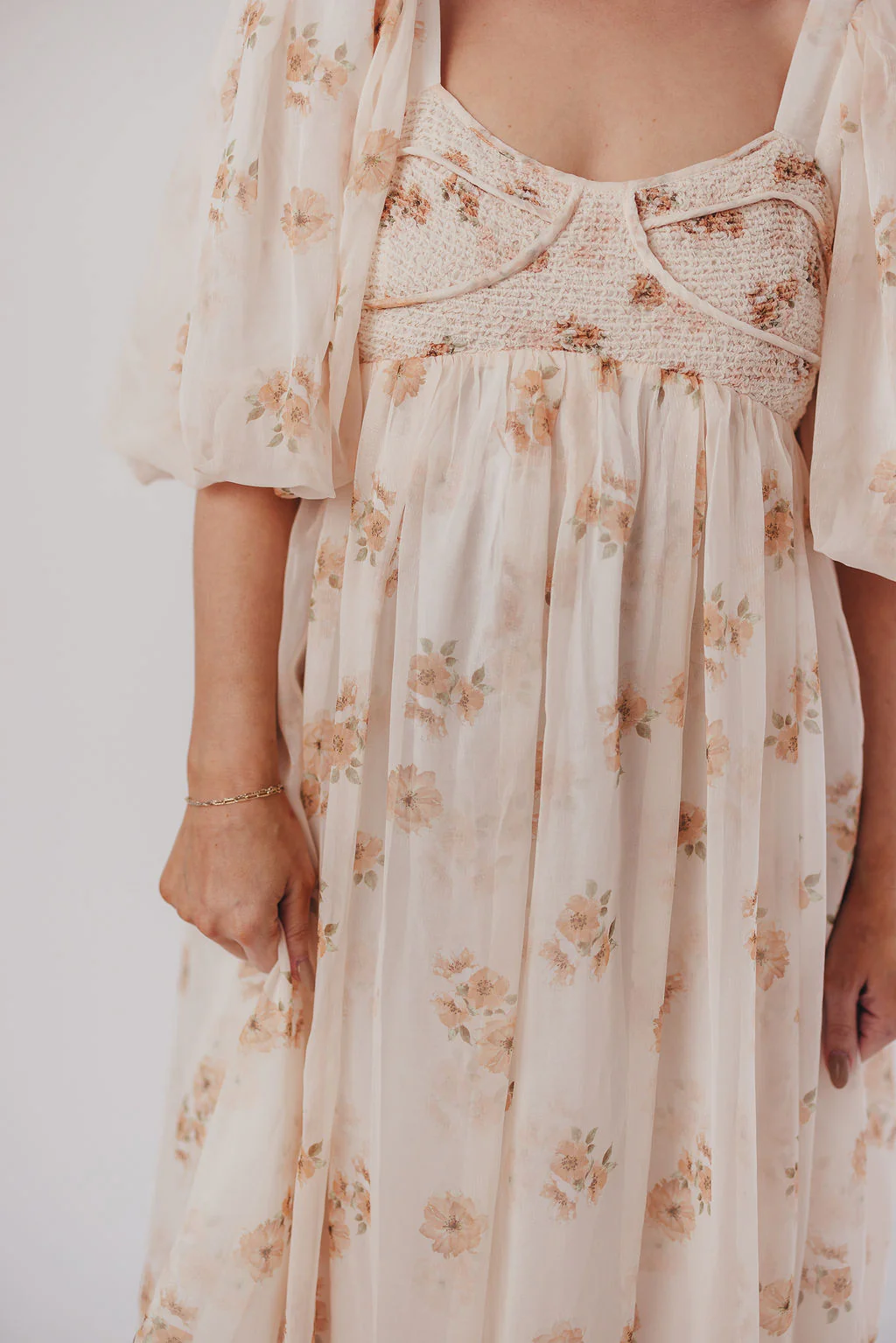 Harlow Maxi Dress in Taupe Floral - Bump Friendly & Inclusive Sizing (S-3XL) - Image 16