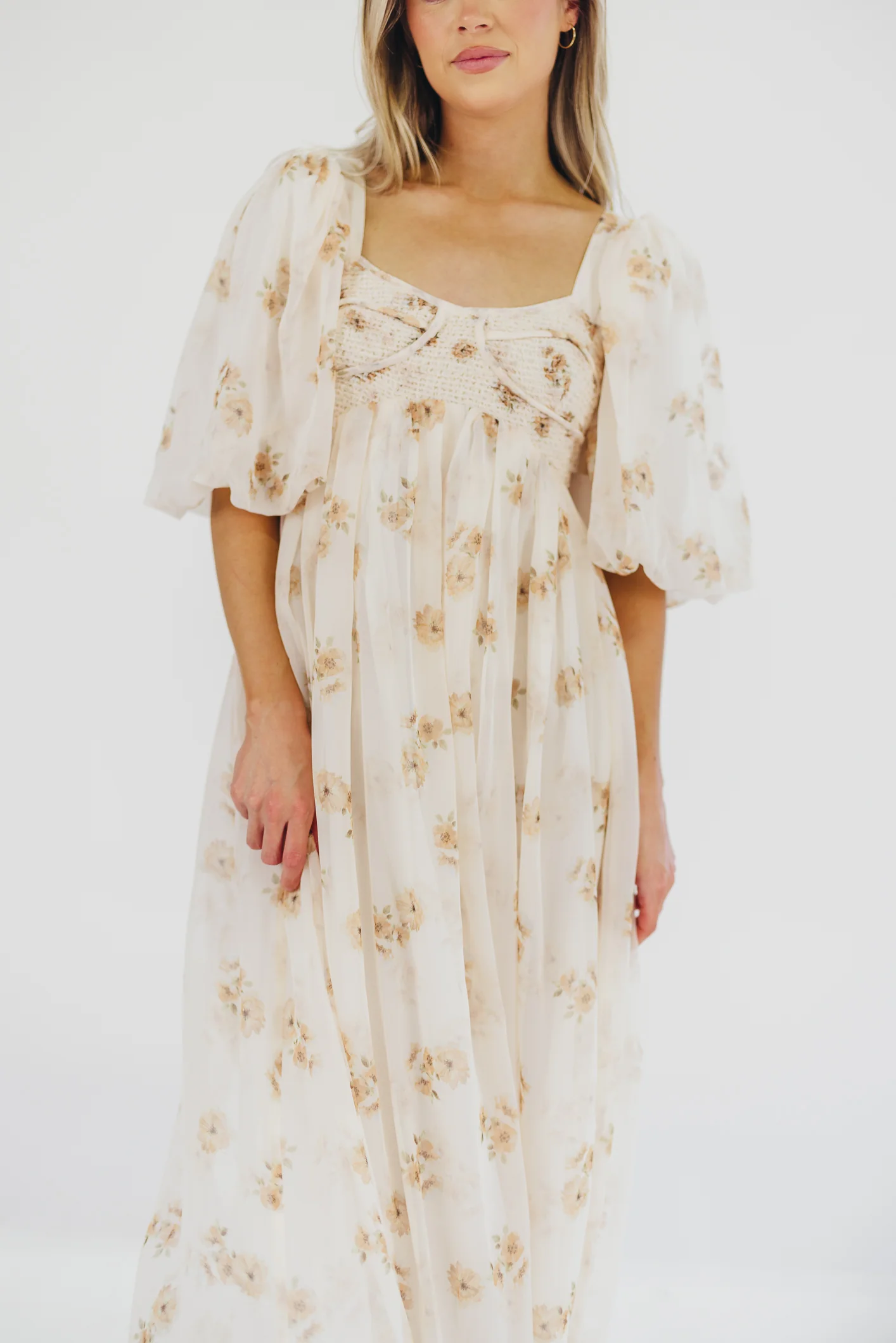 Harlow Maxi Dress in Taupe Floral - Bump Friendly & Inclusive Sizing (S-3XL) - Image 22