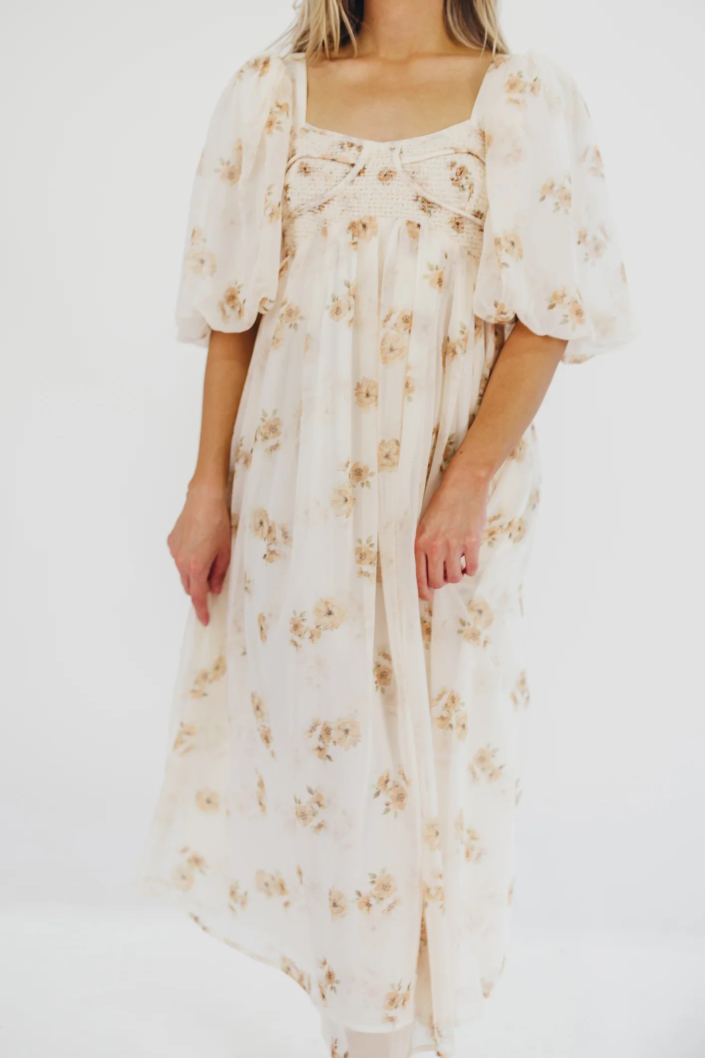 Harlow Maxi Dress in Taupe Floral - Bump Friendly & Inclusive Sizing (S-3XL) - Image 23