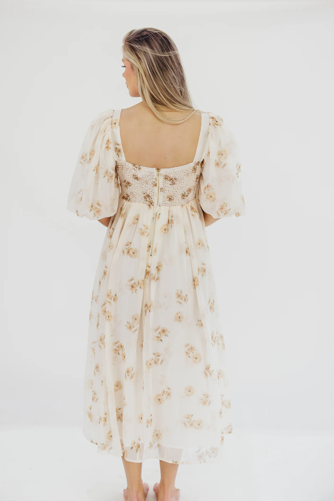 Harlow Maxi Dress in Taupe Floral - Bump Friendly & Inclusive Sizing (S-3XL) - Image 24