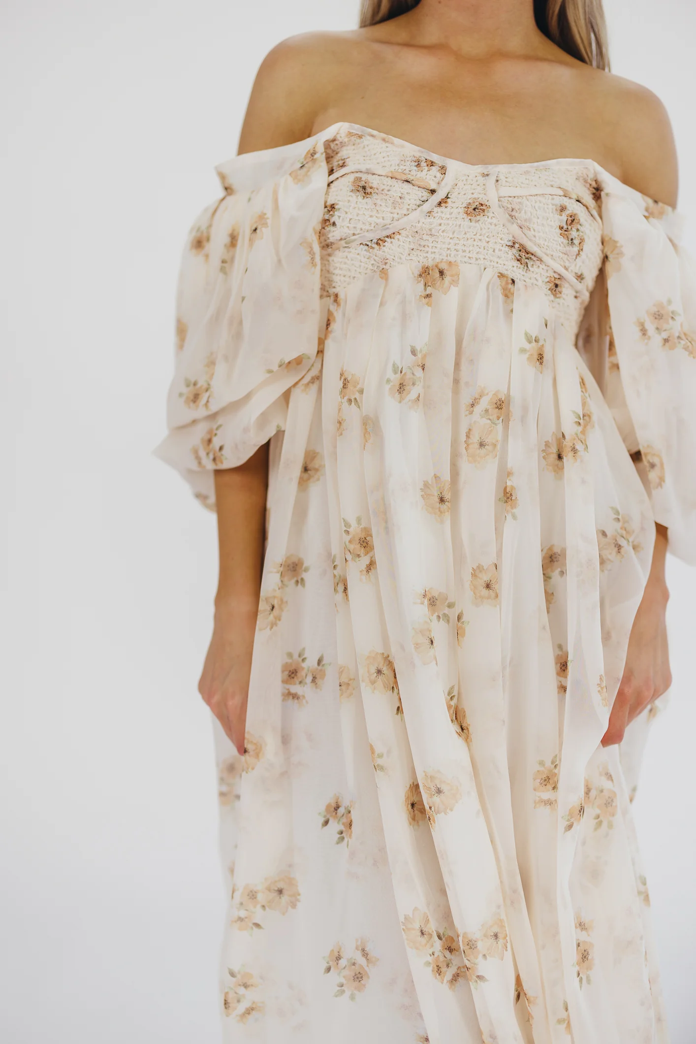 Harlow Maxi Dress in Taupe Floral - Bump Friendly & Inclusive Sizing (S-3XL) - Image 26