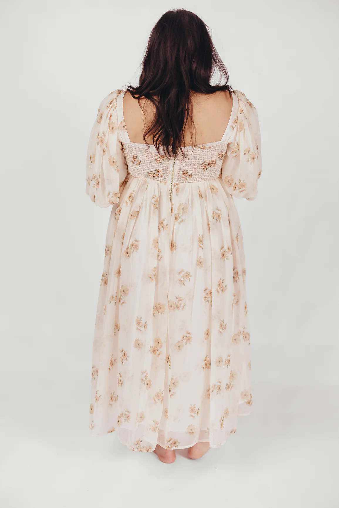Harlow Maxi Dress in Taupe Floral - Bump Friendly & Inclusive Sizing (S-3XL) - Image 45