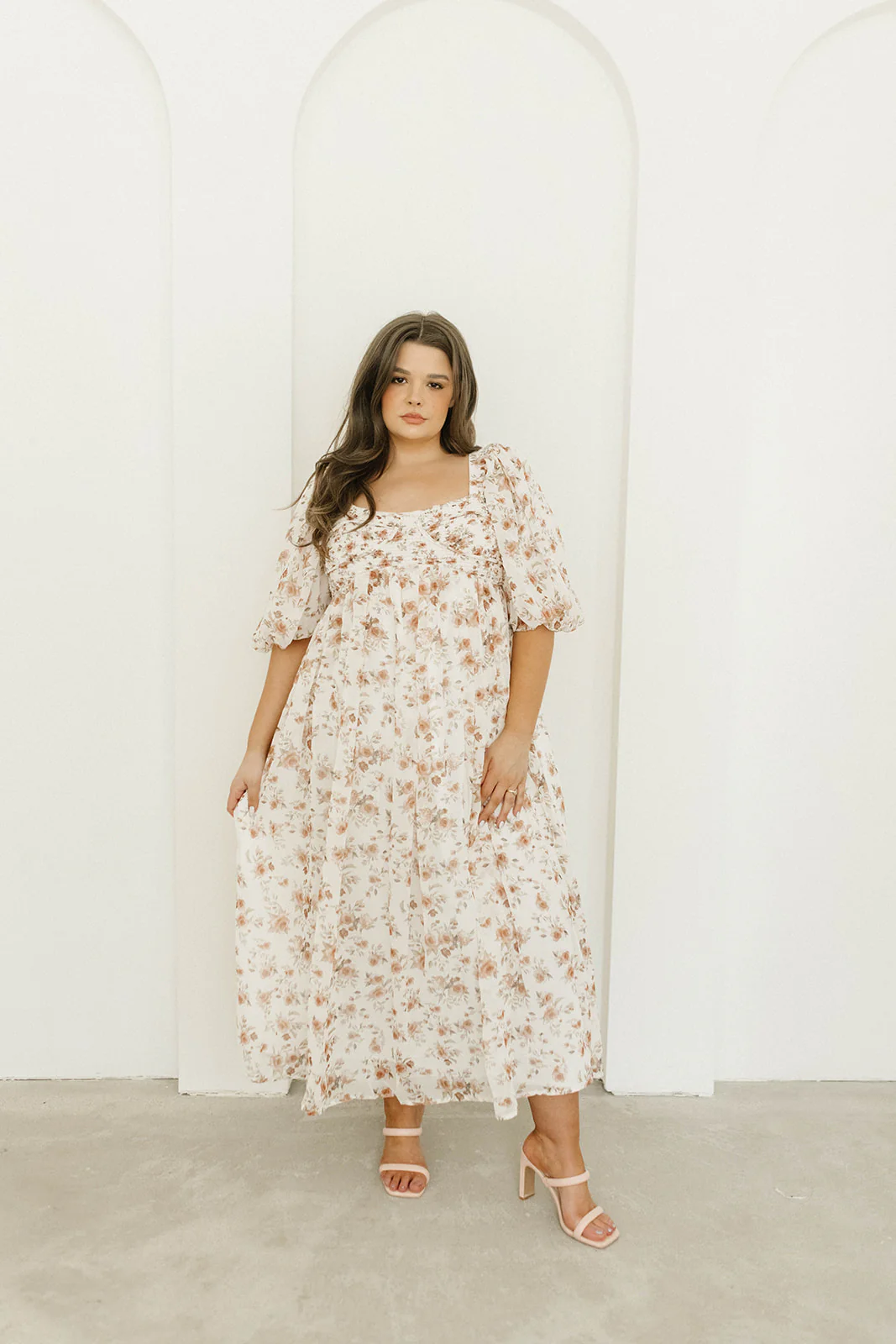 Harlow Maxi Dress in Ivory Floral - Bump Friendly & Inclusive Sizing (S-3XL) - Image 21