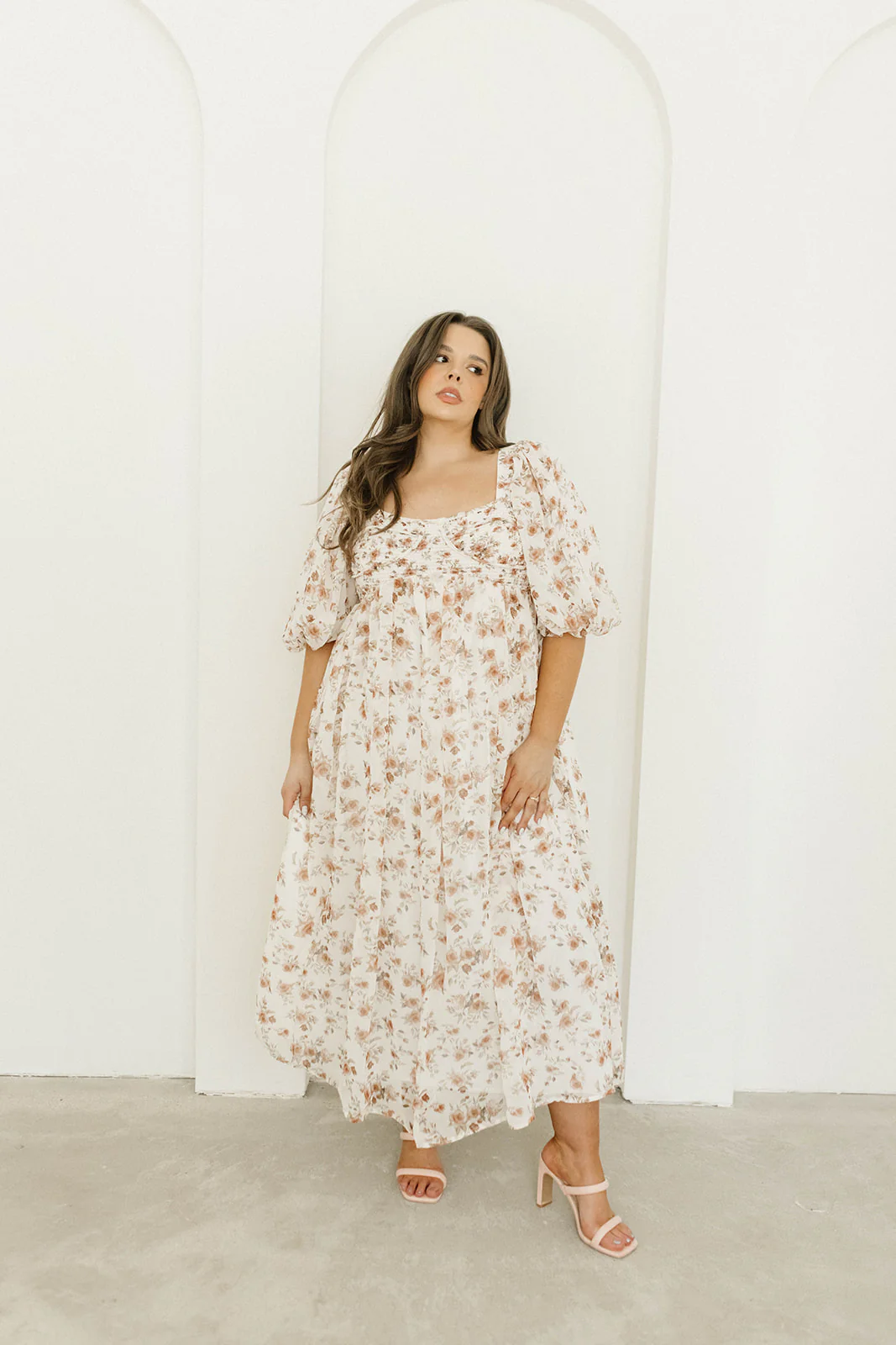 Harlow Maxi Dress in Ivory Floral - Bump Friendly & Inclusive Sizing (S-3XL) - Image 23