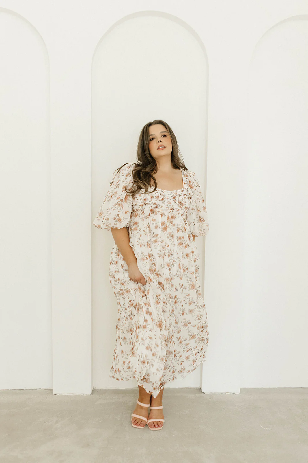Harlow Maxi Dress in Ivory Floral - Bump Friendly & Inclusive Sizing (S-3XL) - Image 31