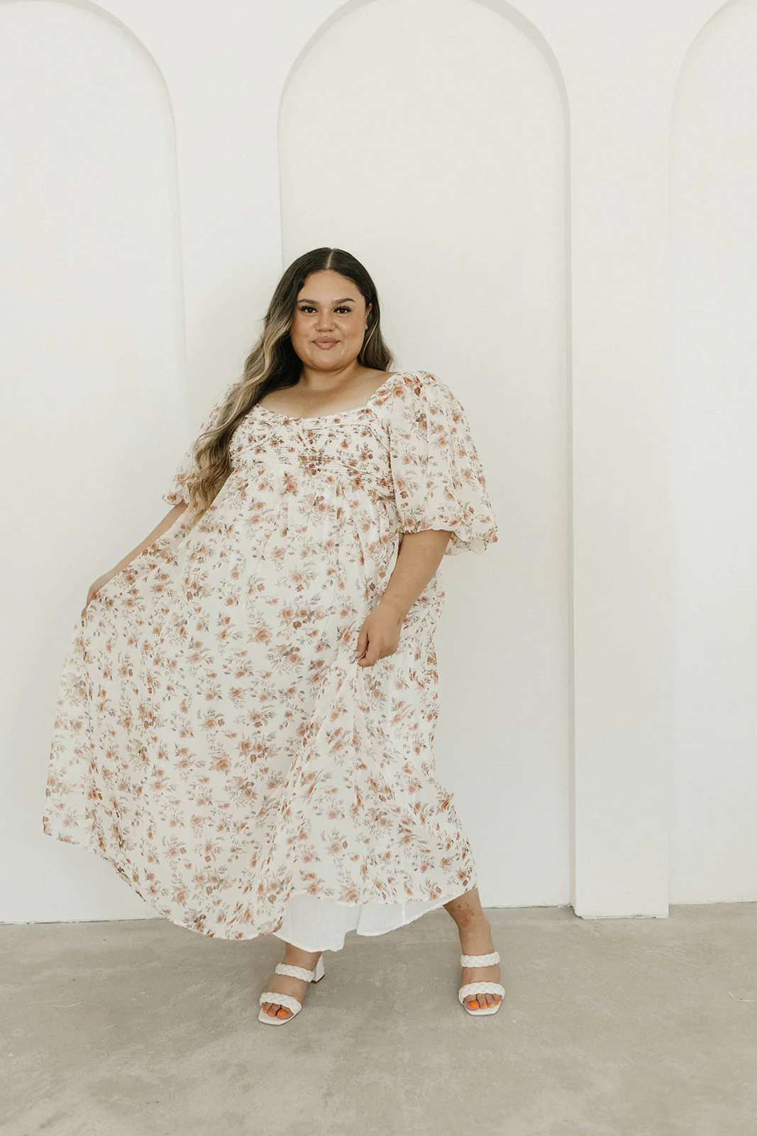 Harlow Maxi Dress in Ivory Floral - Bump Friendly & Inclusive Sizing (S-3XL) - Image 45