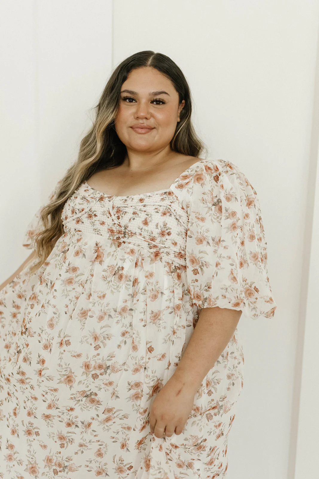 Harlow Maxi Dress in Ivory Floral - Bump Friendly & Inclusive Sizing (S-3XL) - Image 48