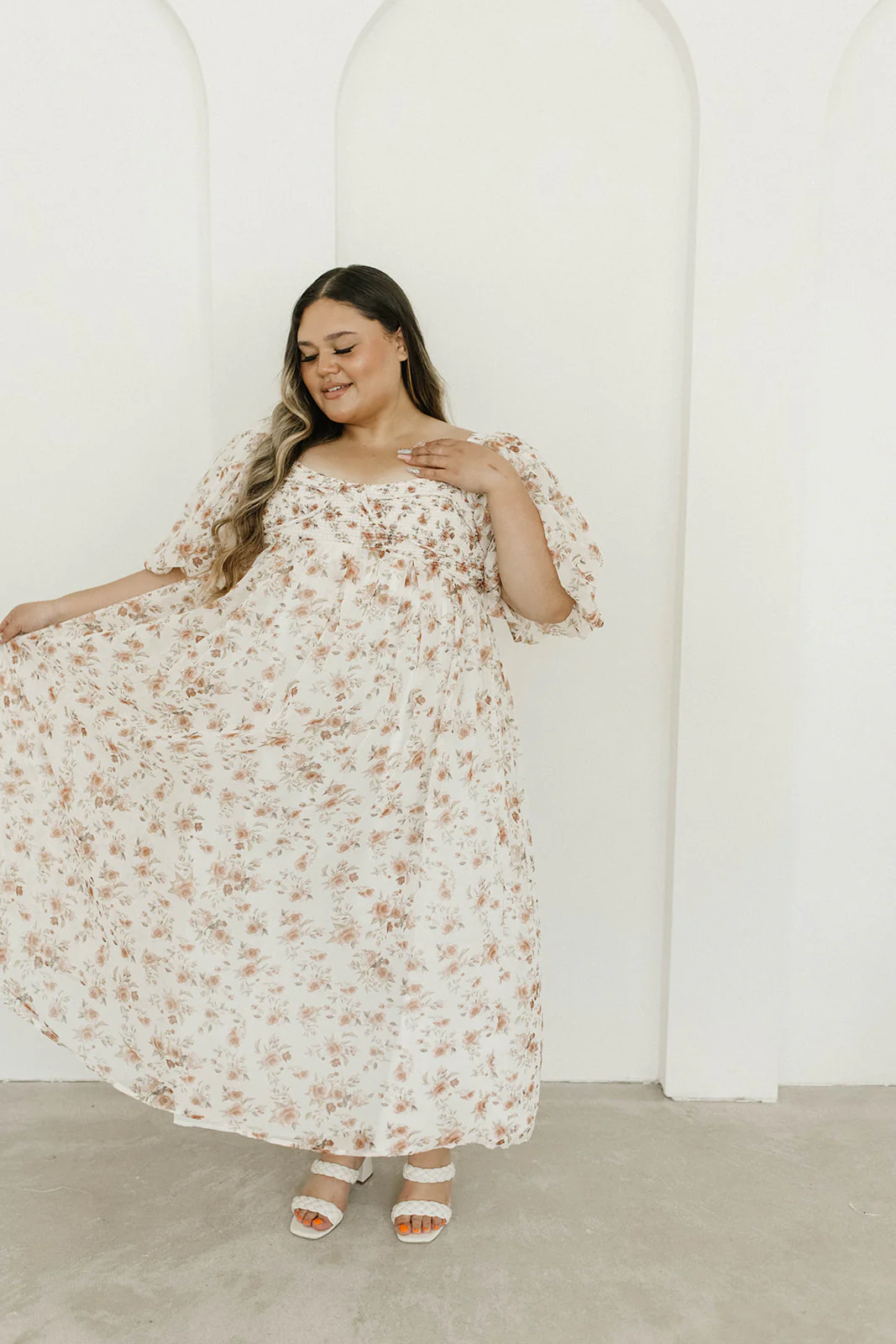 Harlow Maxi Dress in Ivory Floral - Bump Friendly & Inclusive Sizing (S-3XL) - Image 50