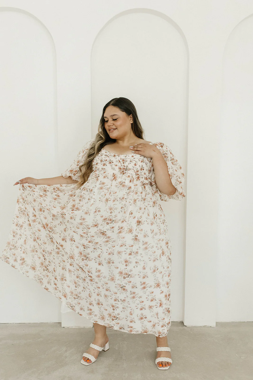 Harlow Maxi Dress in Ivory Floral - Bump Friendly & Inclusive Sizing (S-3XL) - Image 52