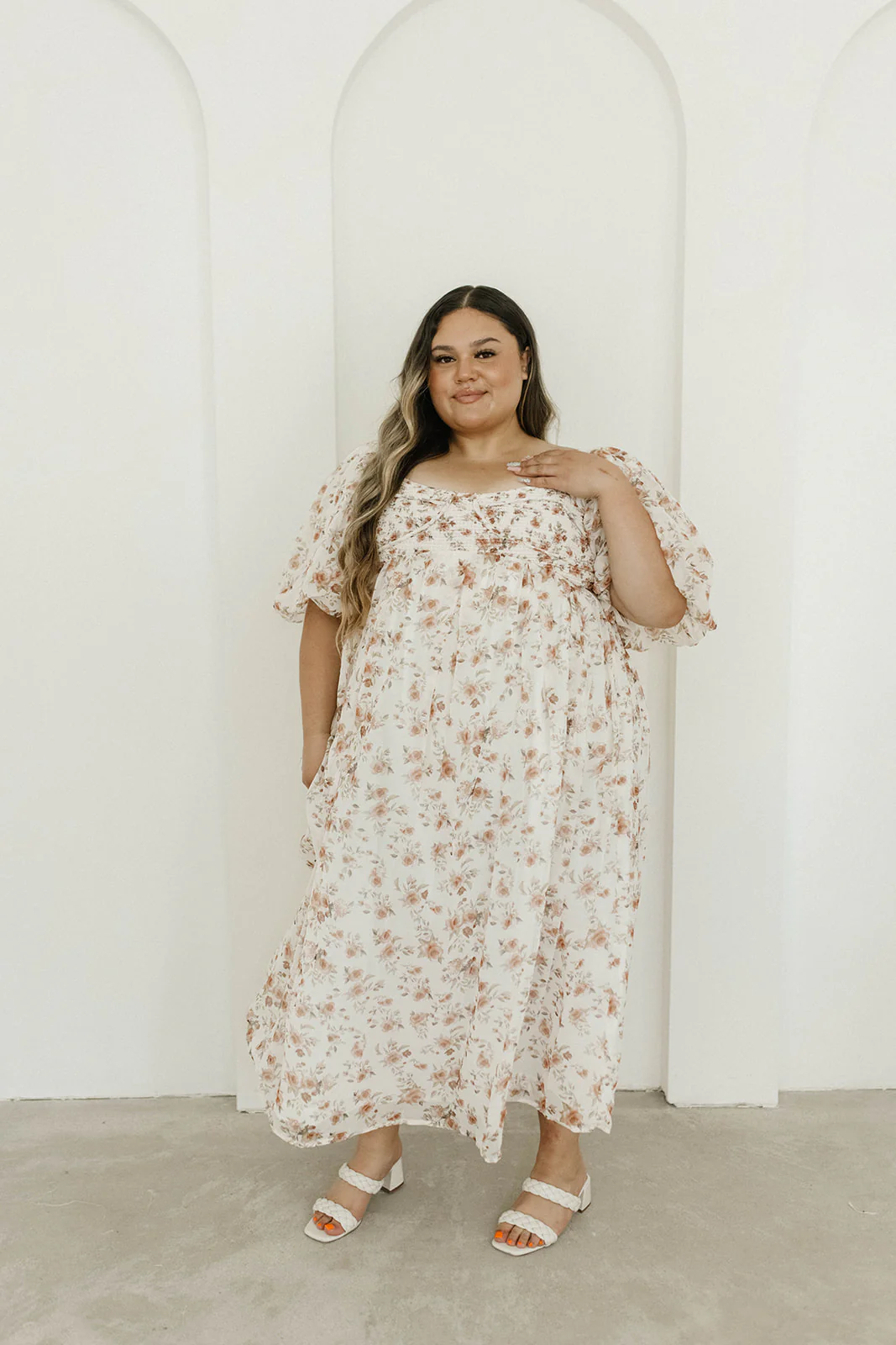 Harlow Maxi Dress in Ivory Floral - Bump Friendly & Inclusive Sizing (S-3XL) - Image 53