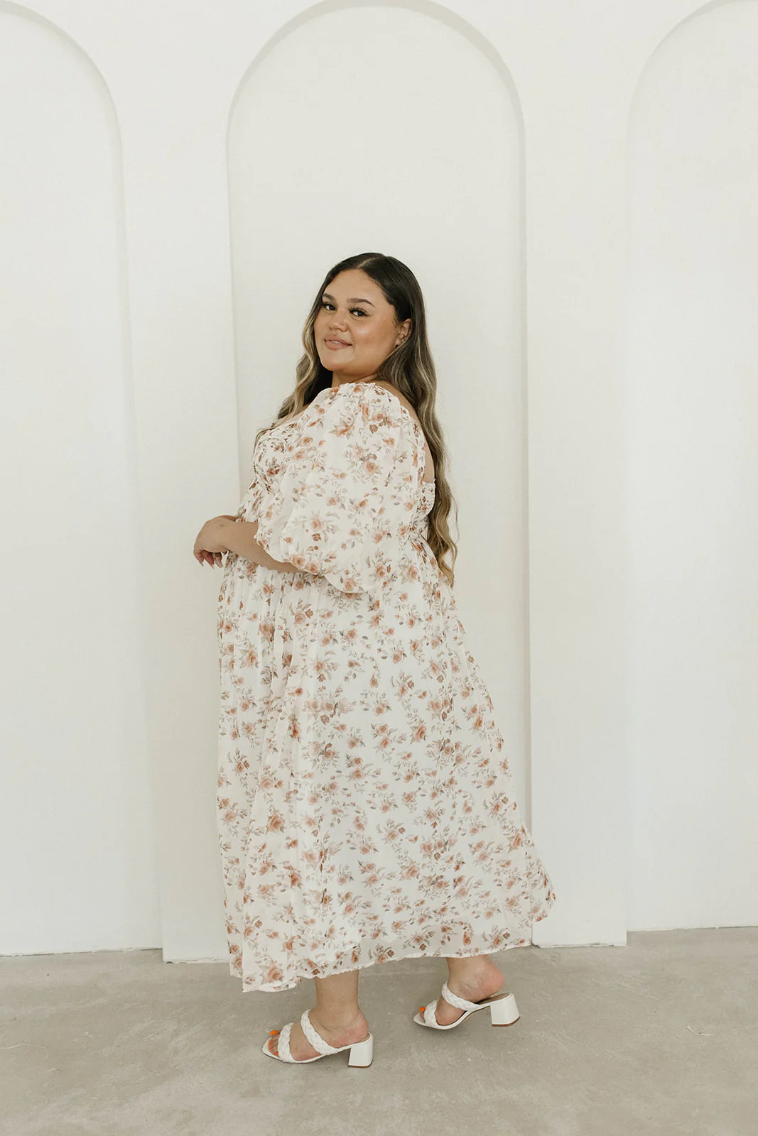 Harlow Maxi Dress in Ivory Floral - Bump Friendly & Inclusive Sizing (S-3XL) - Image 54
