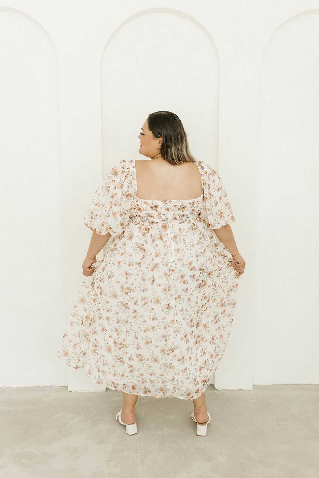 Harlow Maxi Dress in Ivory Floral - Bump Friendly & Inclusive Sizing (S-3XL) - Image 56