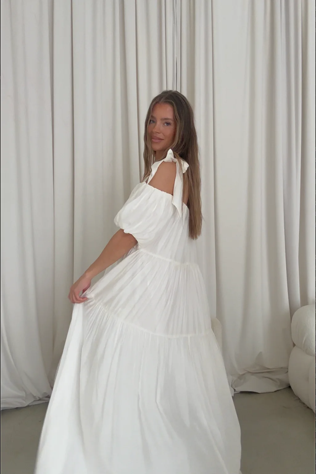 Channing Maxi Dress in Off-White - Bump Friendly  *5/31 PRE-ORDER* - Image 11