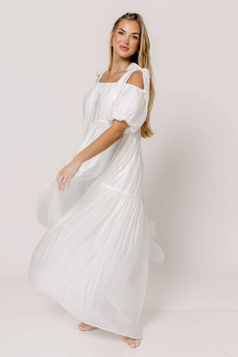 Channing Maxi Dress in Off-White - Bump Friendly  *5/31 PRE-ORDER* - Image 3
