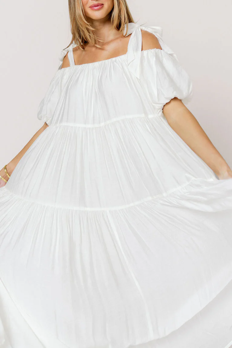 Channing Maxi Dress in Off-White - Bump Friendly  *5/31 PRE-ORDER* - Image 4