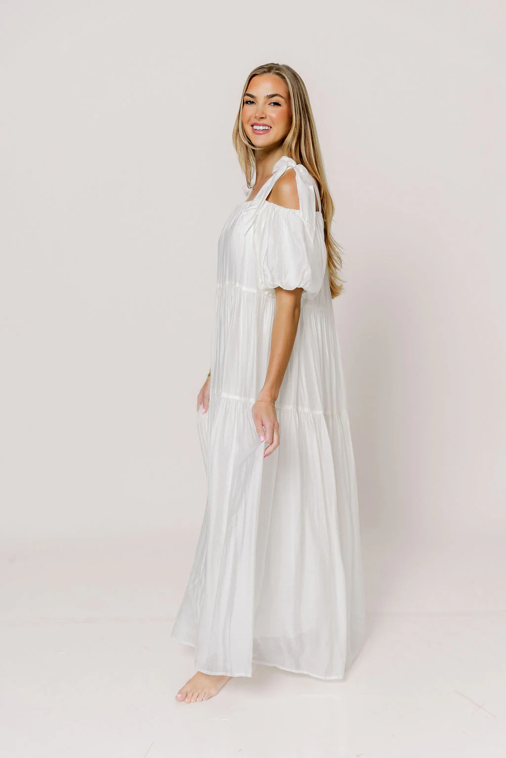 Channing Maxi Dress in Off-White - Bump Friendly  *5/31 PRE-ORDER* - Image 6
