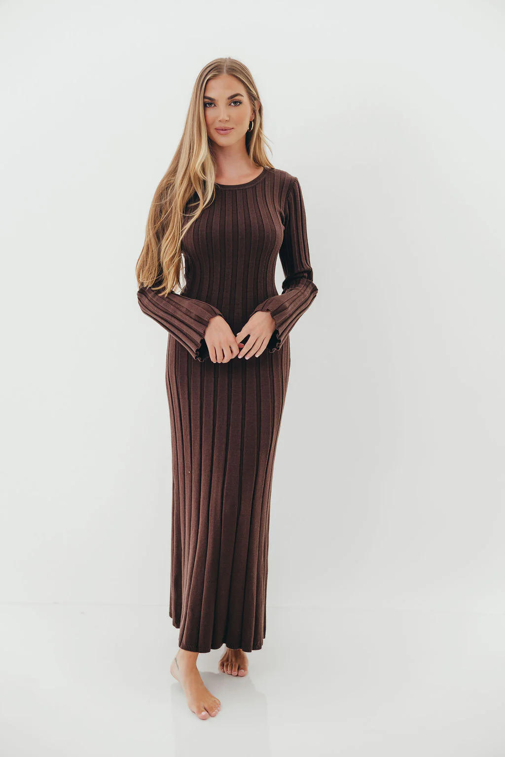 Colette Luxe Maxi Dress in Chocolate Brown *Final Sale* - Image 4