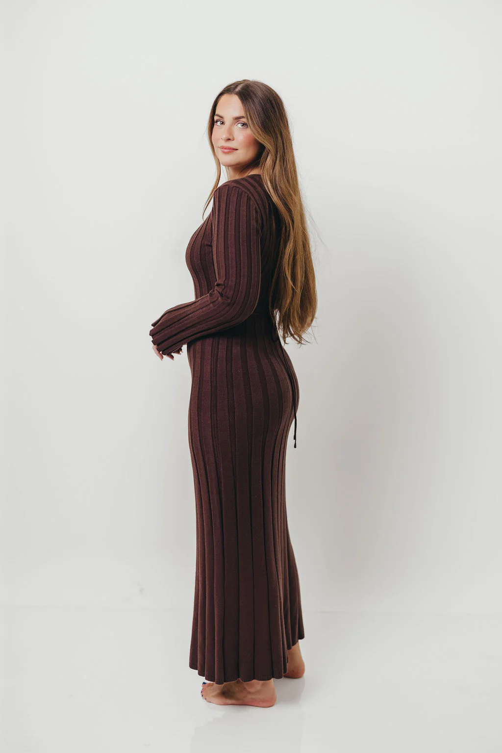 Colette Luxe Maxi Dress in Chocolate Brown *Final Sale* - Image 7