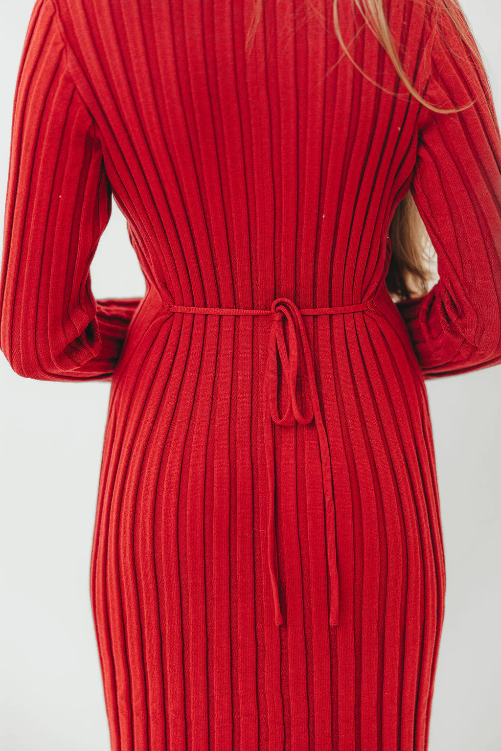 Colette Luxe Premium Long Sleeve Knit Maxi Dress in Muted Red - Bump Friendly *Final Sale* - Image 8