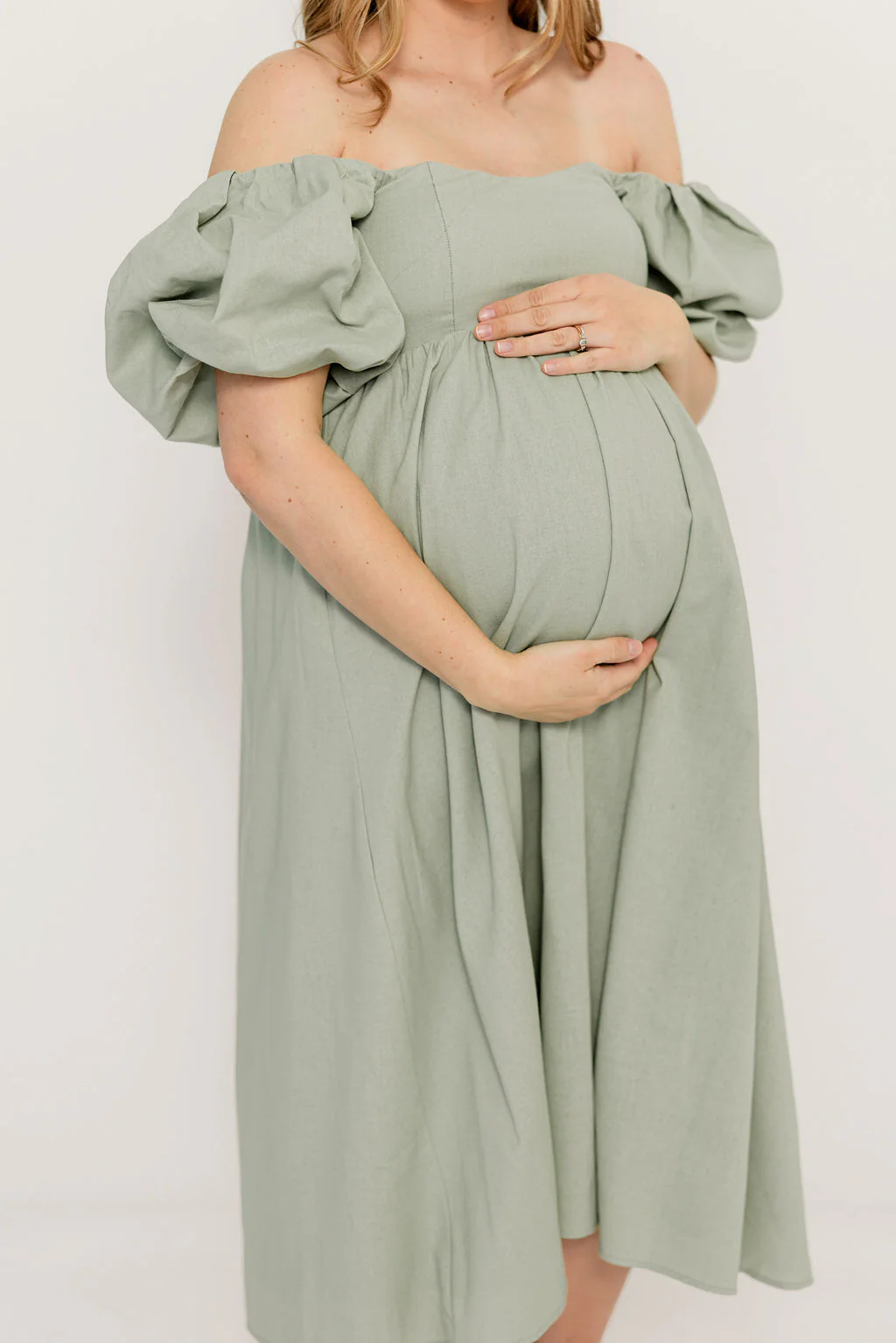 Hamilton Midi Dress in Olive - Bump Friendly & Inclusive Sizing (S-2XL) - Image 10