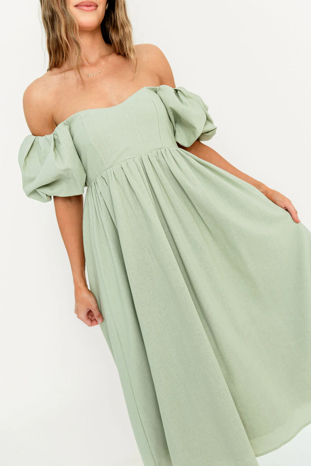 Hamilton Midi Dress in Olive - Bump Friendly & Inclusive Sizing (S-2XL) - Image 29