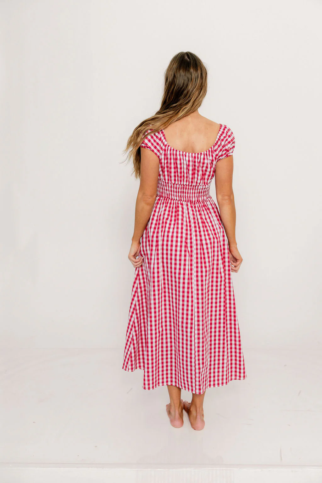Corey 100% Cotton Dress in Red - Image 18