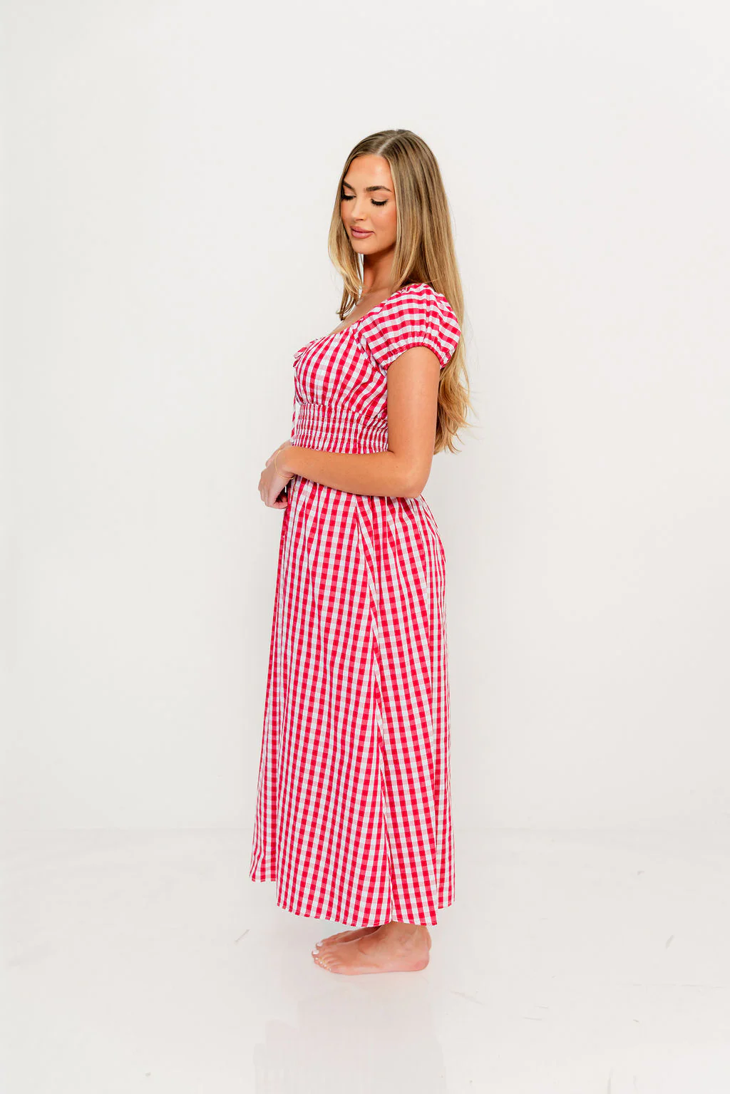 Corey 100% Cotton Dress in Red - Image 20
