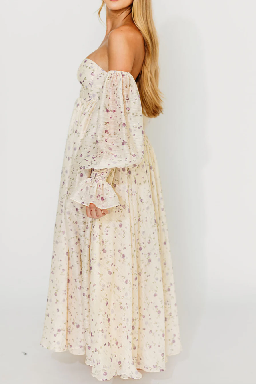 Dear Lily Maxi Dress in Lilac - Bump Friendly - Image 3