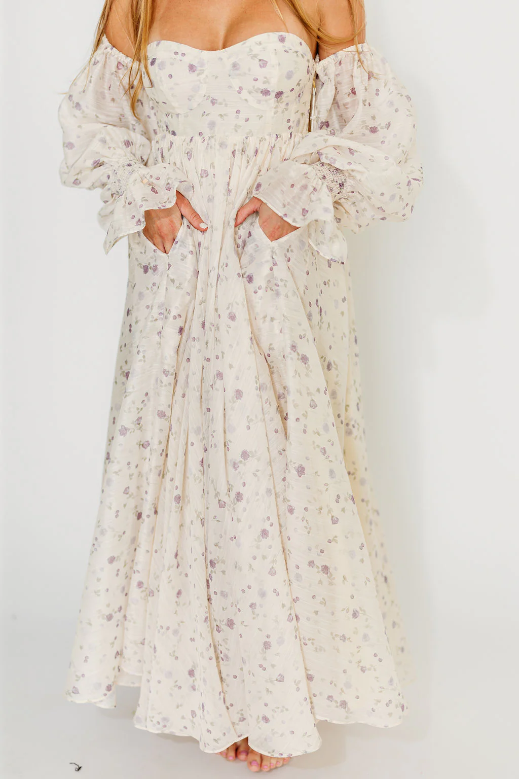 Dear Lily Maxi Dress in Lilac - Bump Friendly - Image 9