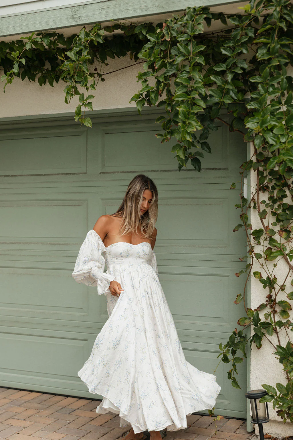 Dear Skye Floral Dress in Blue - Image 11