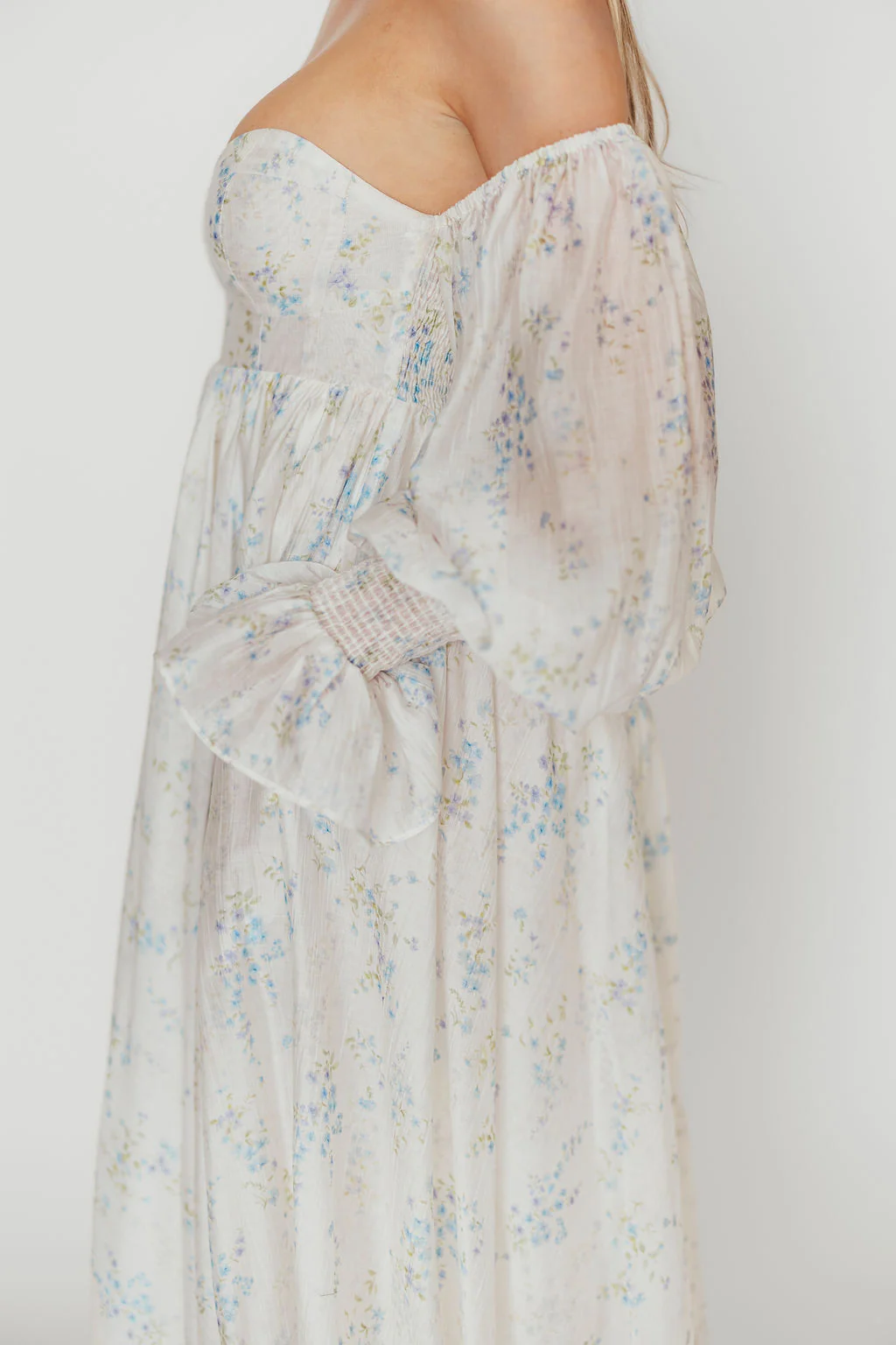 Dear Skye Floral Dress in Blue - Image 13