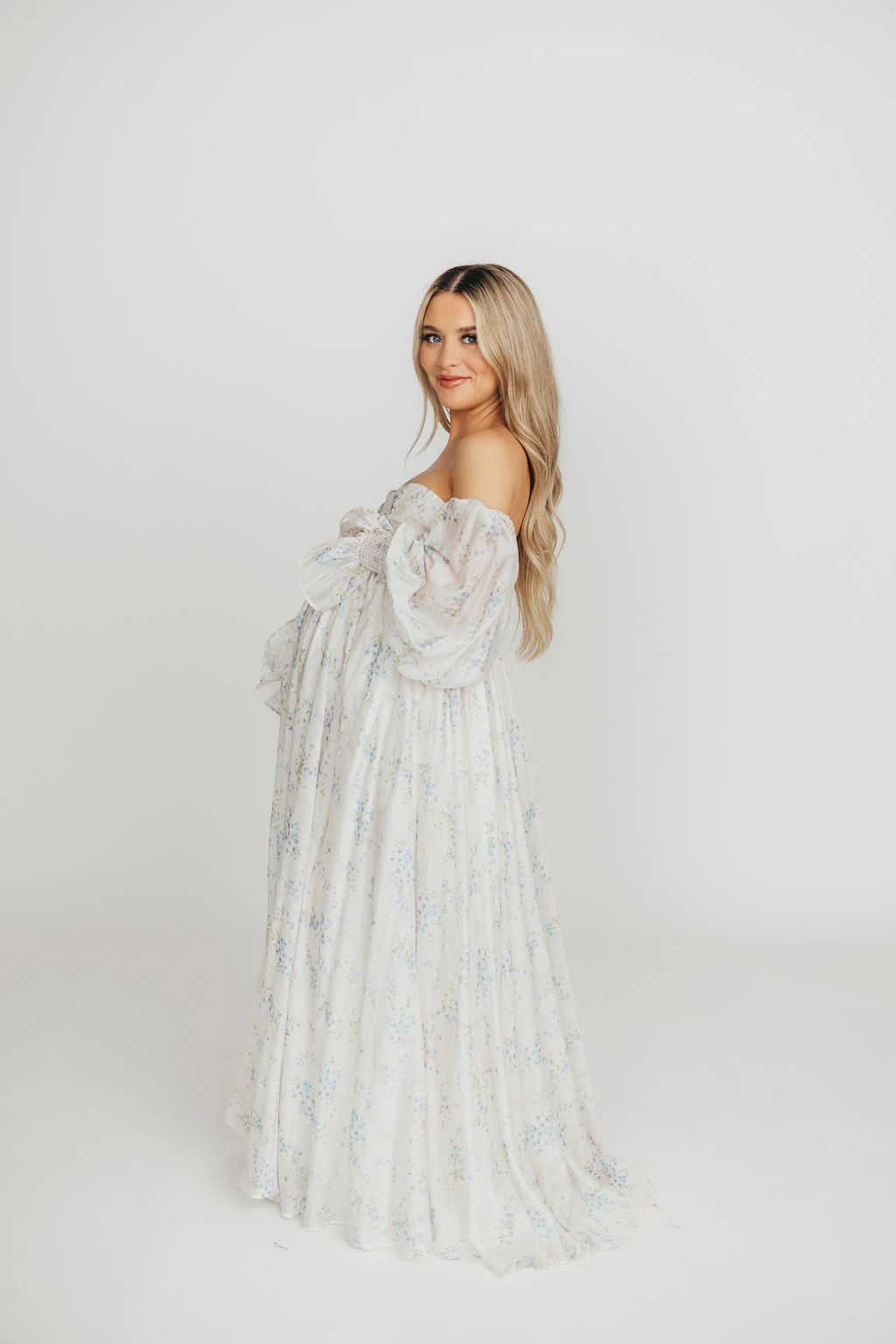 Dear Skye Floral Dress in Blue - Image 14