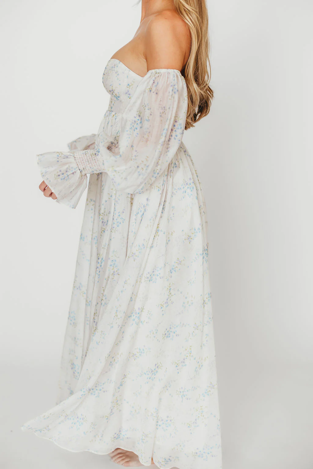 Dear Skye Floral Dress in Blue - Image 16