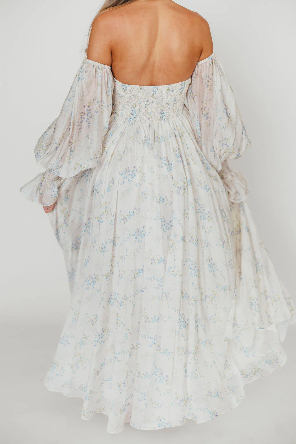 Dear Skye Floral Dress in Blue - Image 21