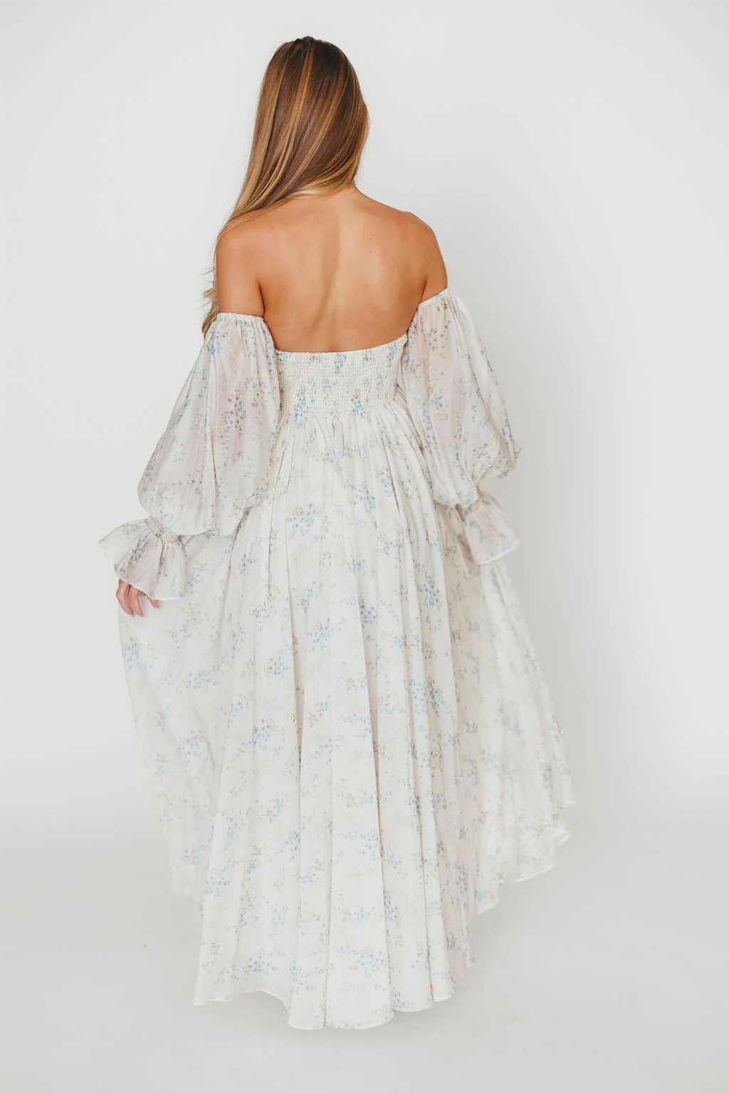 Dear Skye Floral Dress in Blue - Image 22