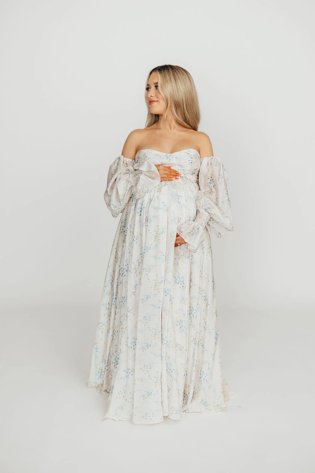 Dear Skye Floral Dress in Blue - Image 23