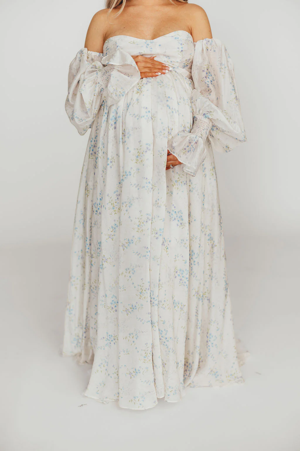 Dear Skye Floral Dress in Blue - Image 24