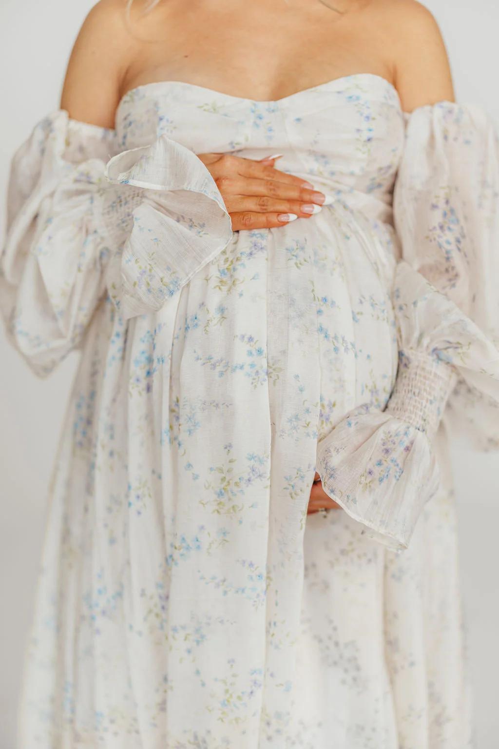Dear Skye Floral Dress in Blue - Image 25