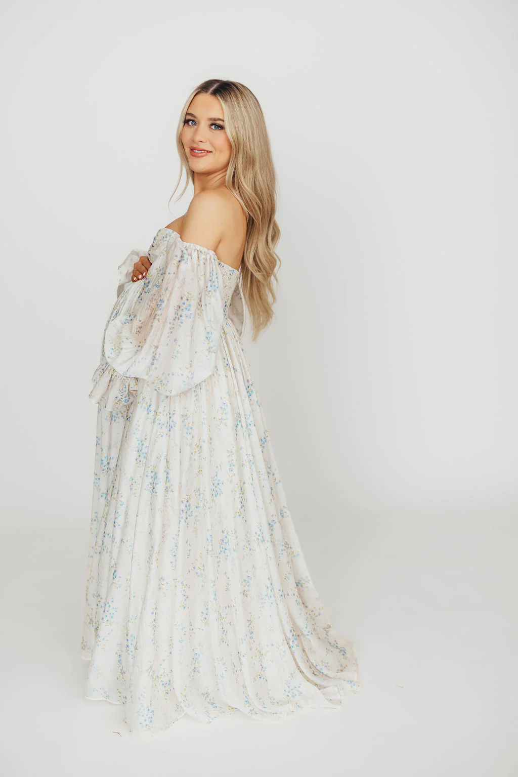 Dear Skye Floral Dress in Blue - Image 26