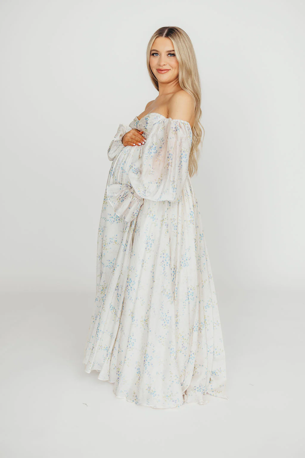 Dear Skye Floral Dress in Blue - Image 28