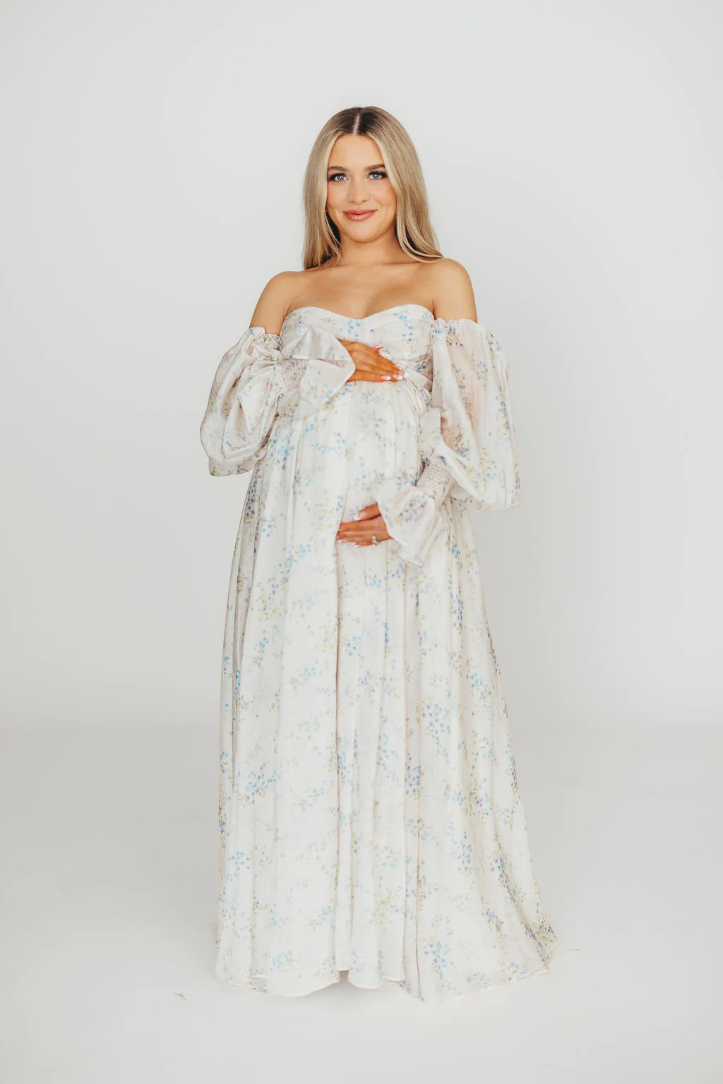 Dear Skye Floral Dress in Blue - Image 30