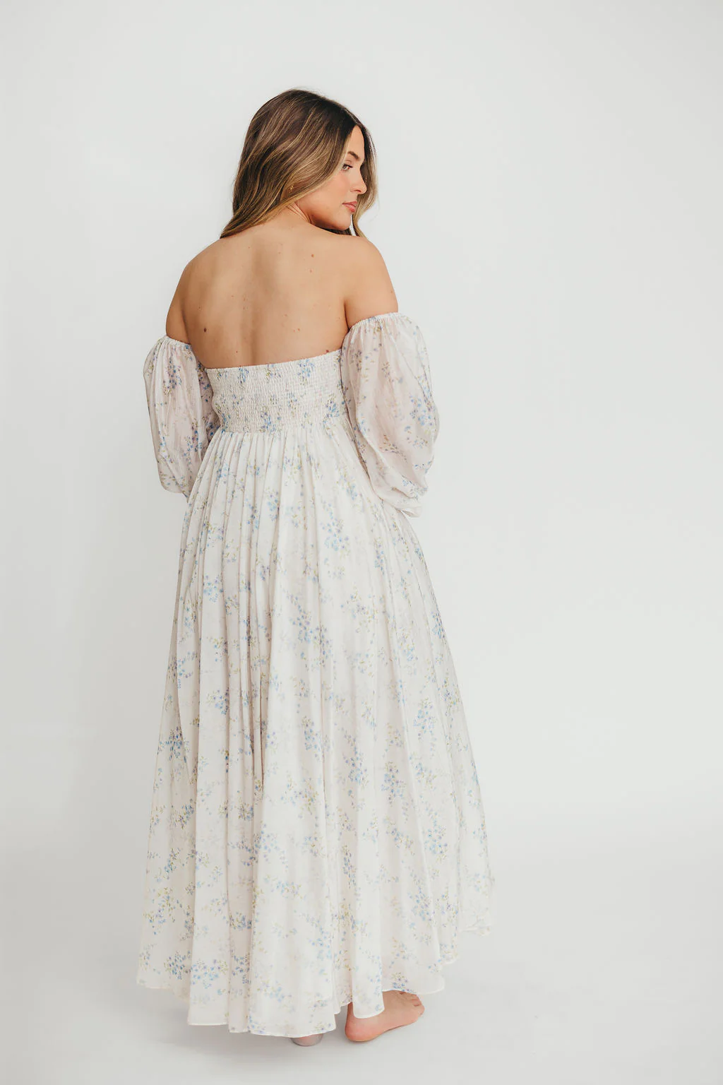 Dear Skye Floral Dress in Blue - Image 33