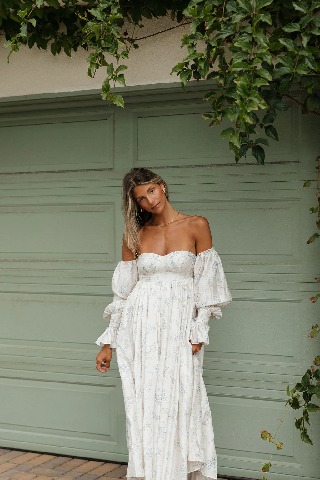 Dear Skye Floral Dress in Blue - Image 50