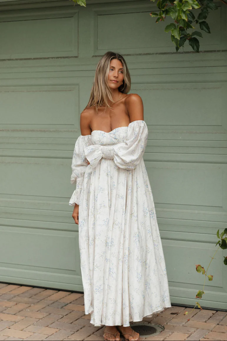 Dear Skye Floral Dress in Blue - Image 9