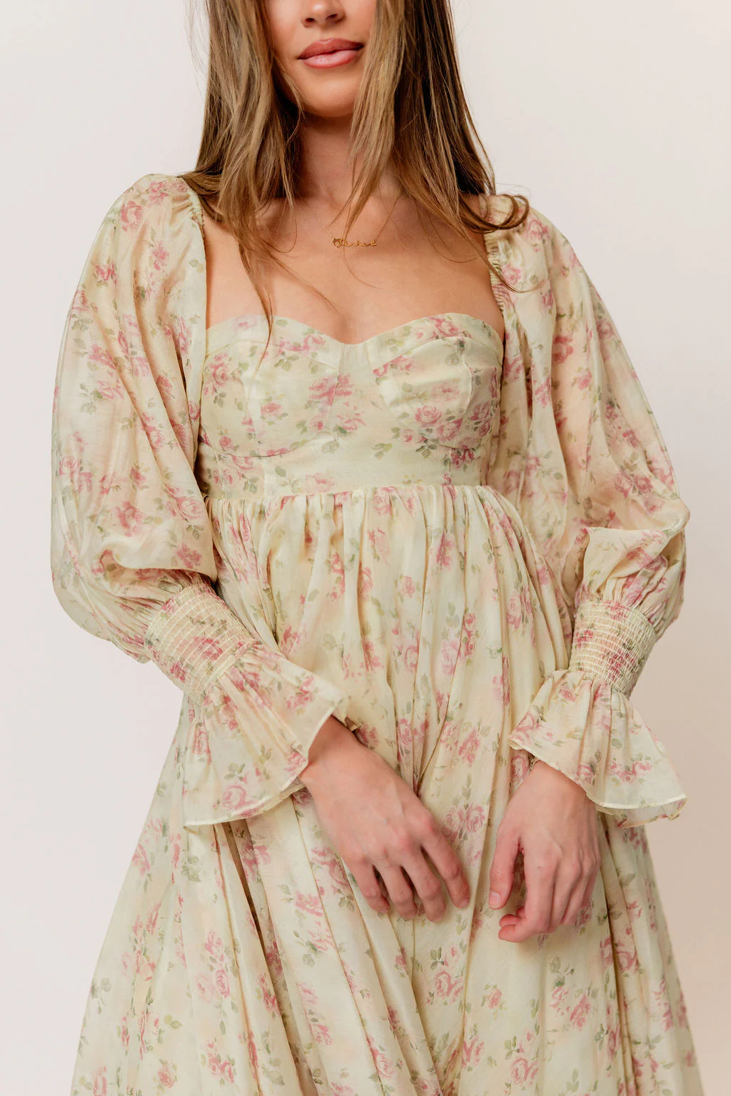 Delilah Maxi Dress with Train in Vintage Floral - Bump Friendly - Image 11