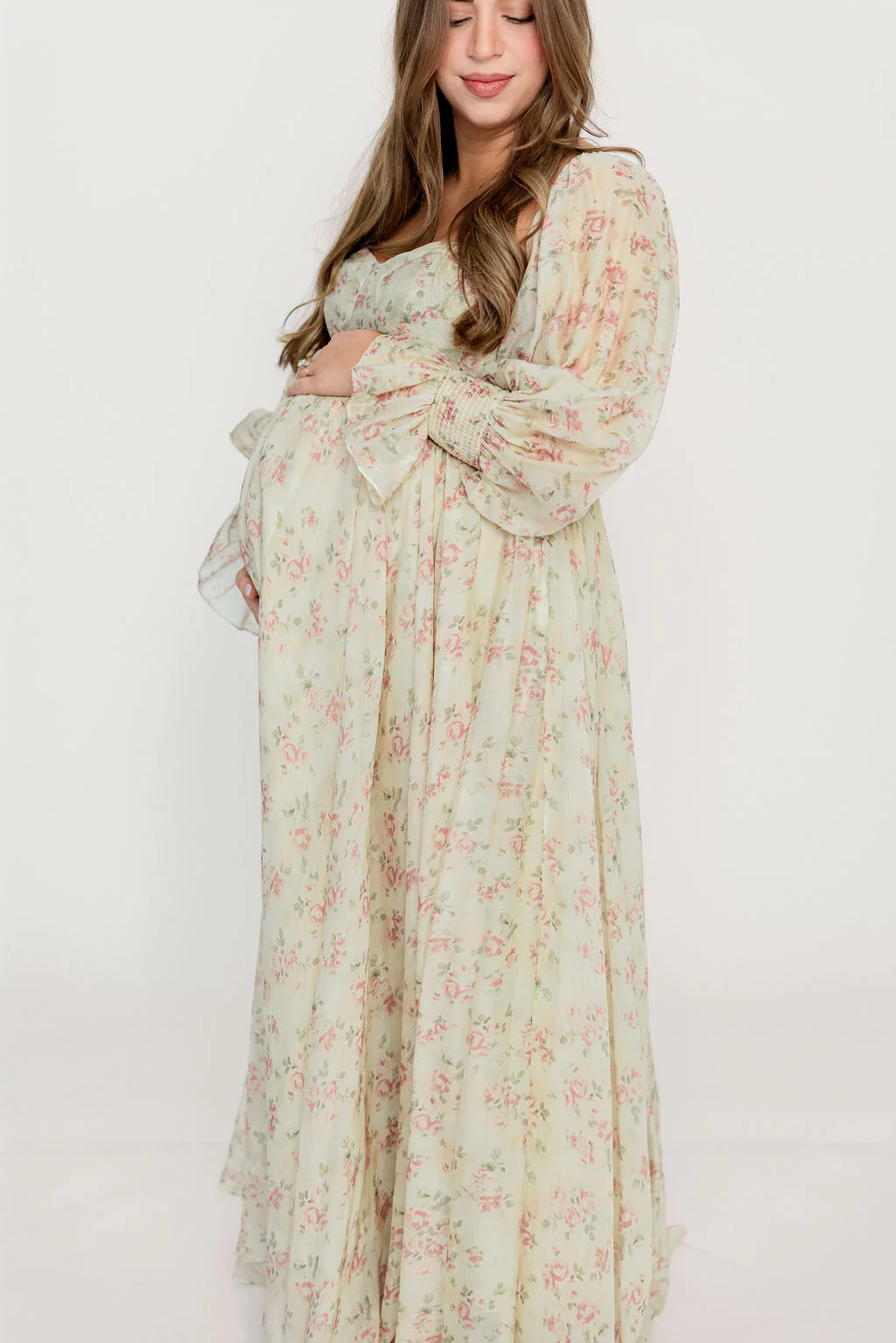 Delilah Maxi Dress with Train in Vintage Floral - Bump Friendly - Image 23