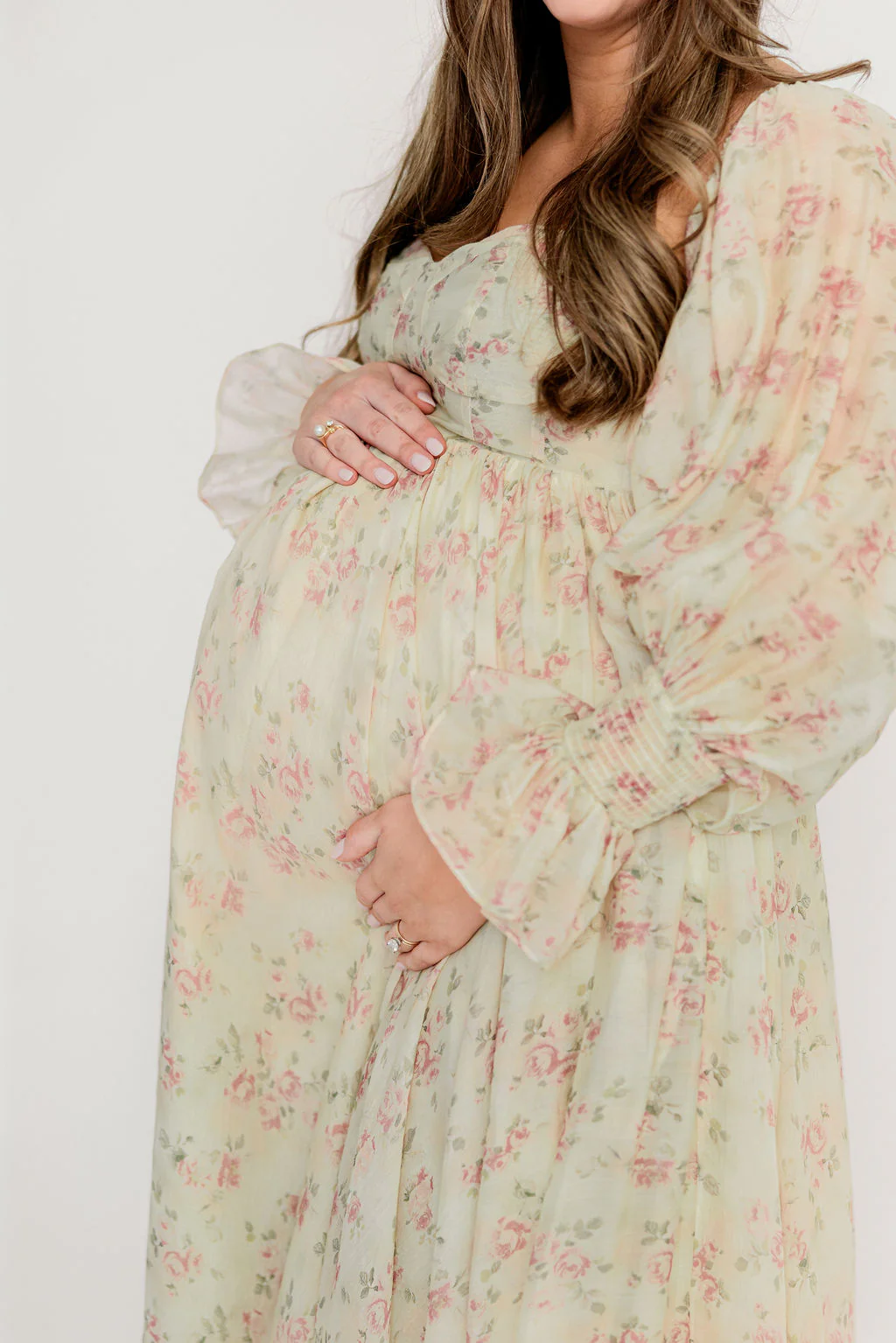 Delilah Maxi Dress with Train in Vintage Floral - Bump Friendly - Image 24