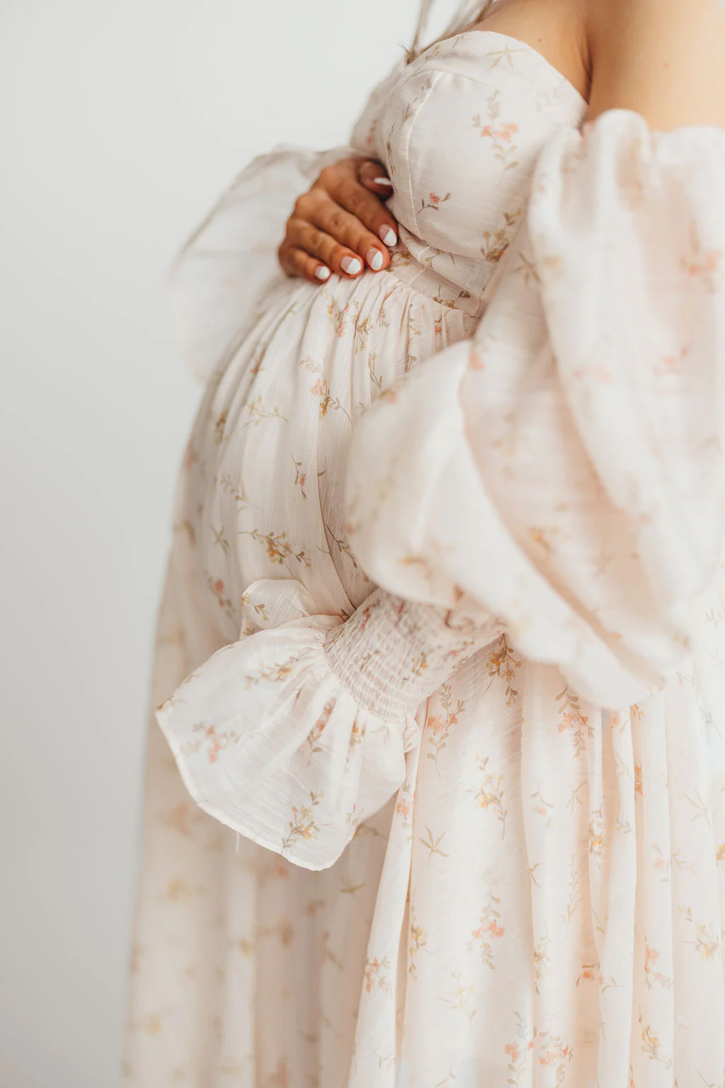 Delilah Maxi Dress with Train in Peach - Bump Friendly (XS-3XL) - Image 35