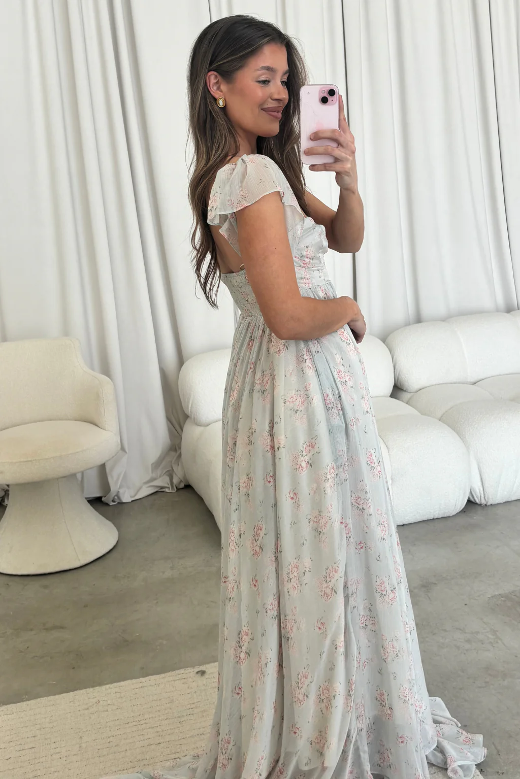Charleston Maxi Dress in Sage Floral - Bump Friendly - Image 11