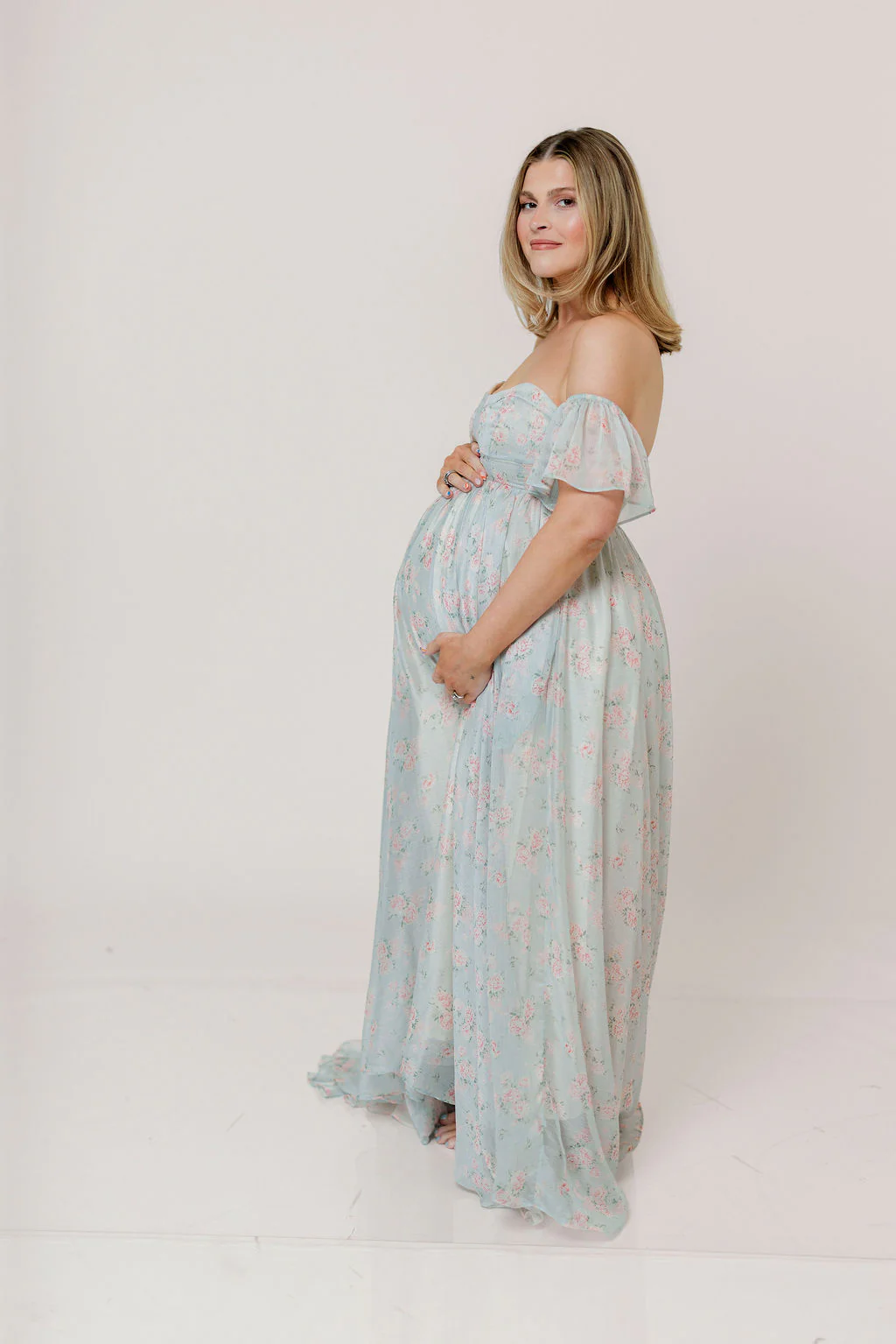 Charleston Maxi Dress in Sage Floral - Bump Friendly - Image 15